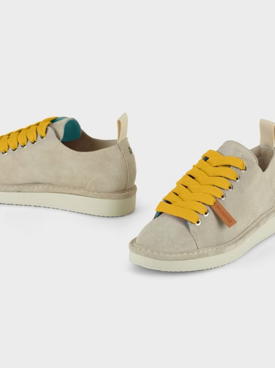 SCARPA ALLACCIATA P01 UOMO IN SUEDE NEBBIA-GIALLO