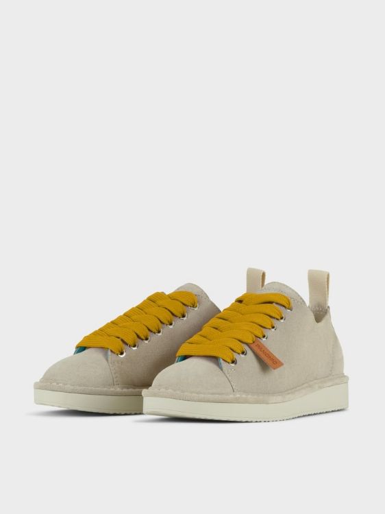 SCARPA ALLACCIATA P01 UOMO IN SUEDE NEBBIA-GIALLO