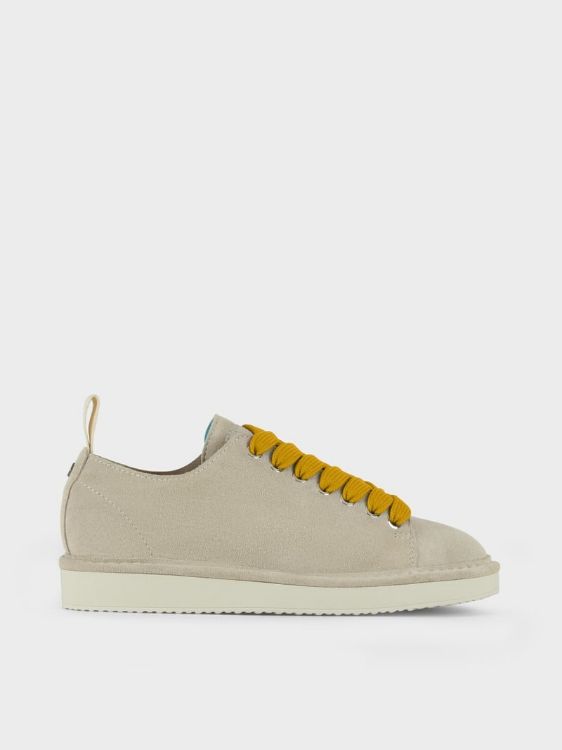 SCARPA ALLACCIATA P01 UOMO IN SUEDE NEBBIA-GIALLO