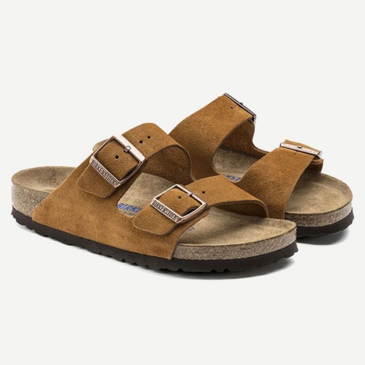 Immagine di Birkenstock Arizona uomo in pelle scamosciata marrone