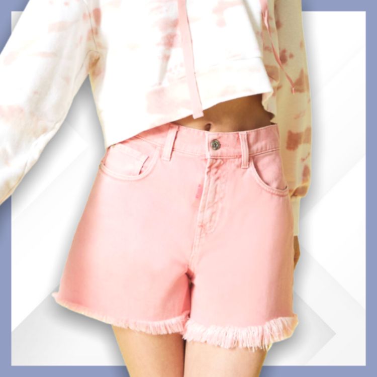 Immagine di Twinset Actitude Shorts in bull con fondo sfrangiato