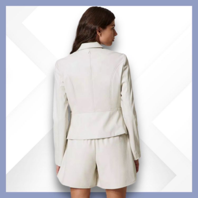 Immagine di Twinset Actitude Giacca blazer fitted effetto pelle