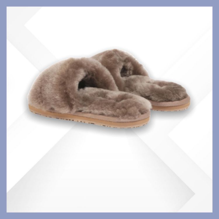 Immagine di Mou sheepskin slide slipper beige