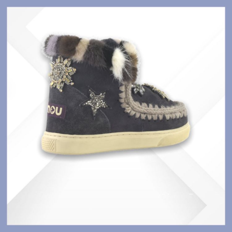 Immagine di Mou Eskimo Sneaker grigio fumo stelle