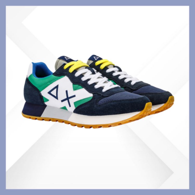 Immagine di Scarpa uomo SUN68 jaki tricolors navy blue &amp; verde prato