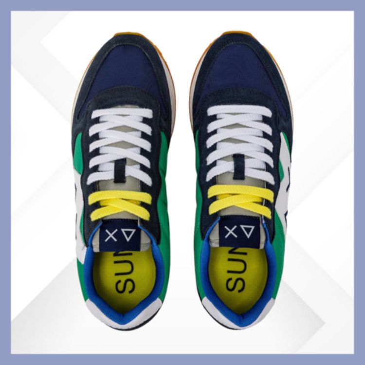 Immagine di Scarpa uomo SUN68 jaki tricolors navy blue &amp; verde prato