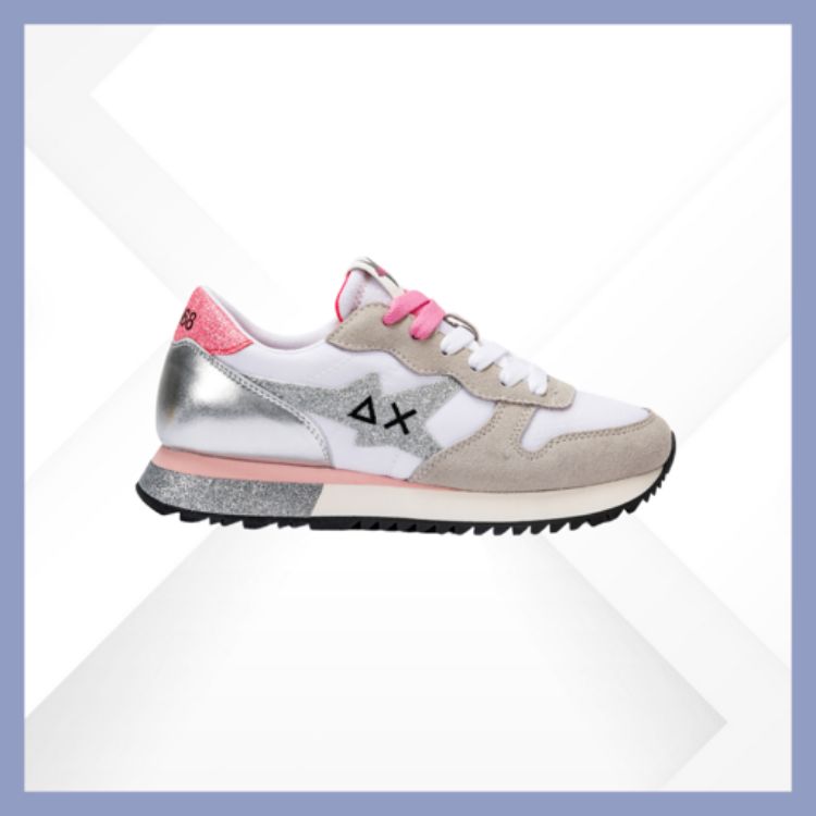 Immagine di SUN68 SNEAKER DONNA STARGIRL GLITTER LOGO BIANCO