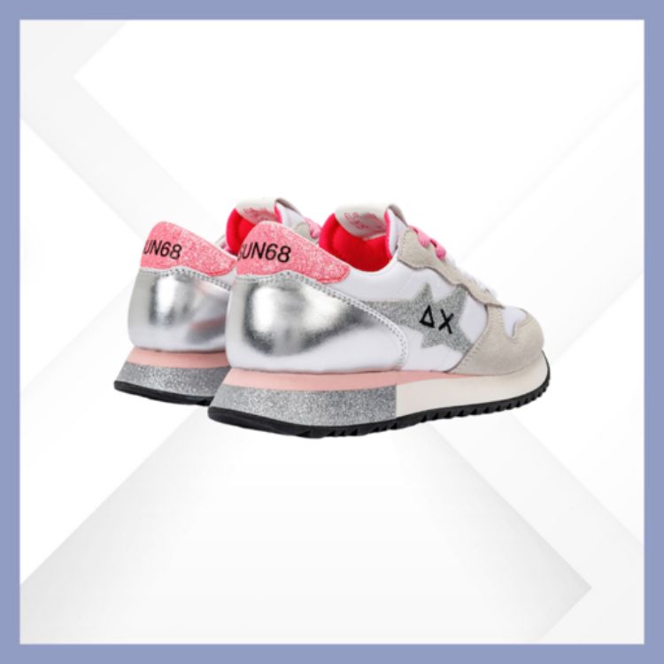 Immagine di SUN68 SNEAKER DONNA STARGIRL GLITTER LOGO BIANCO