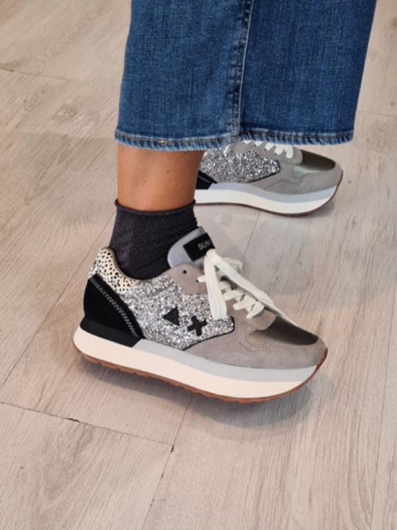 Immagine di SUN68 SNEAKER DONNA KELLY BIG GLITTER ARGENTO