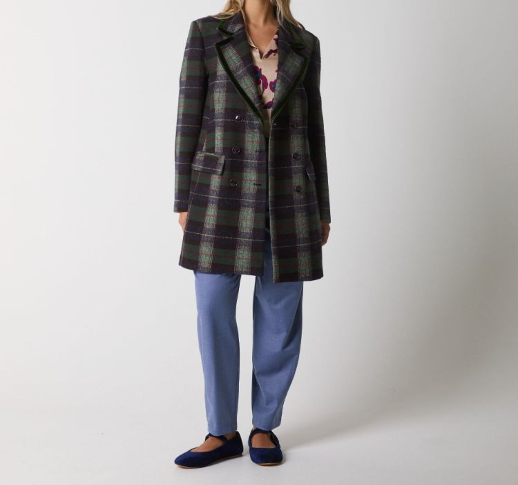 Immagine di Blusa in raso stampato con scollo a V